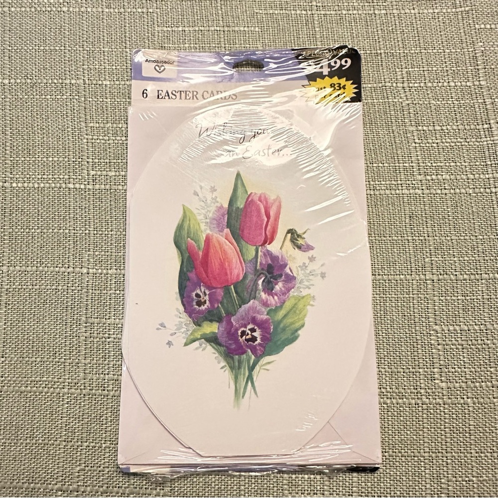 New Vintage Ambassador Hallmark Easter Greeting Cards – Set of 6, Sealed